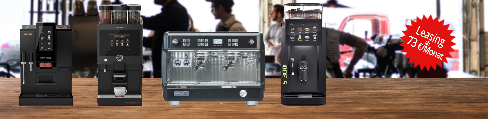 Kaffeevollautomaten und Siebträger für Gastronomie und Gewerbe