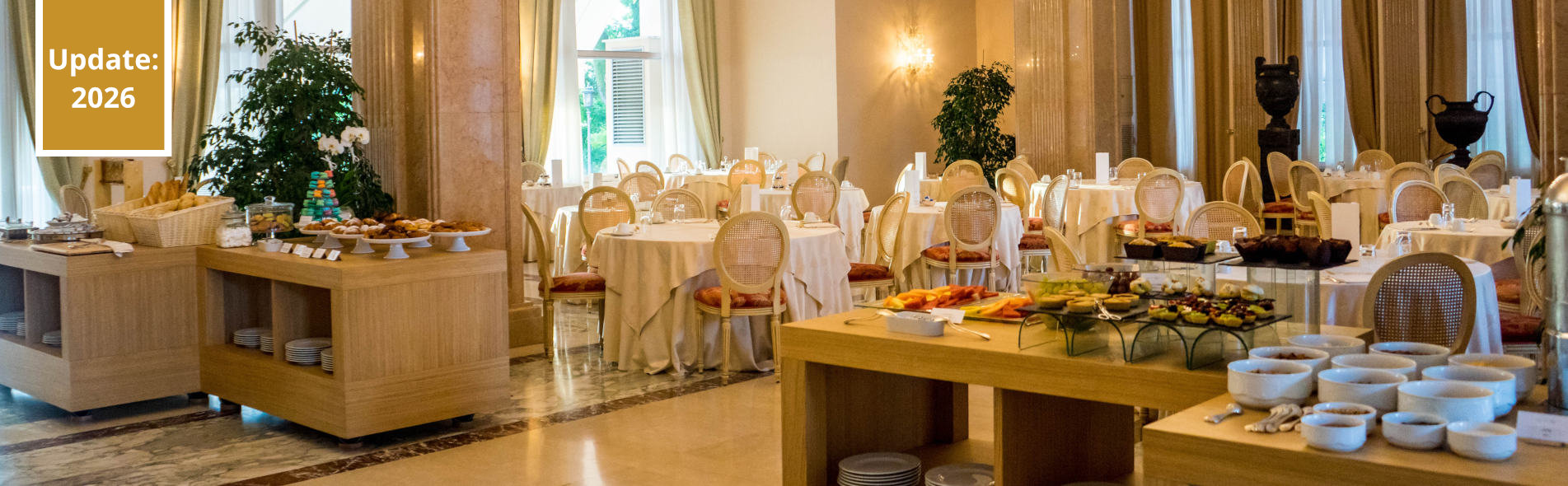 Kaffeevollautomaten für Hotels und Pensionen in einem Frühstücksraum