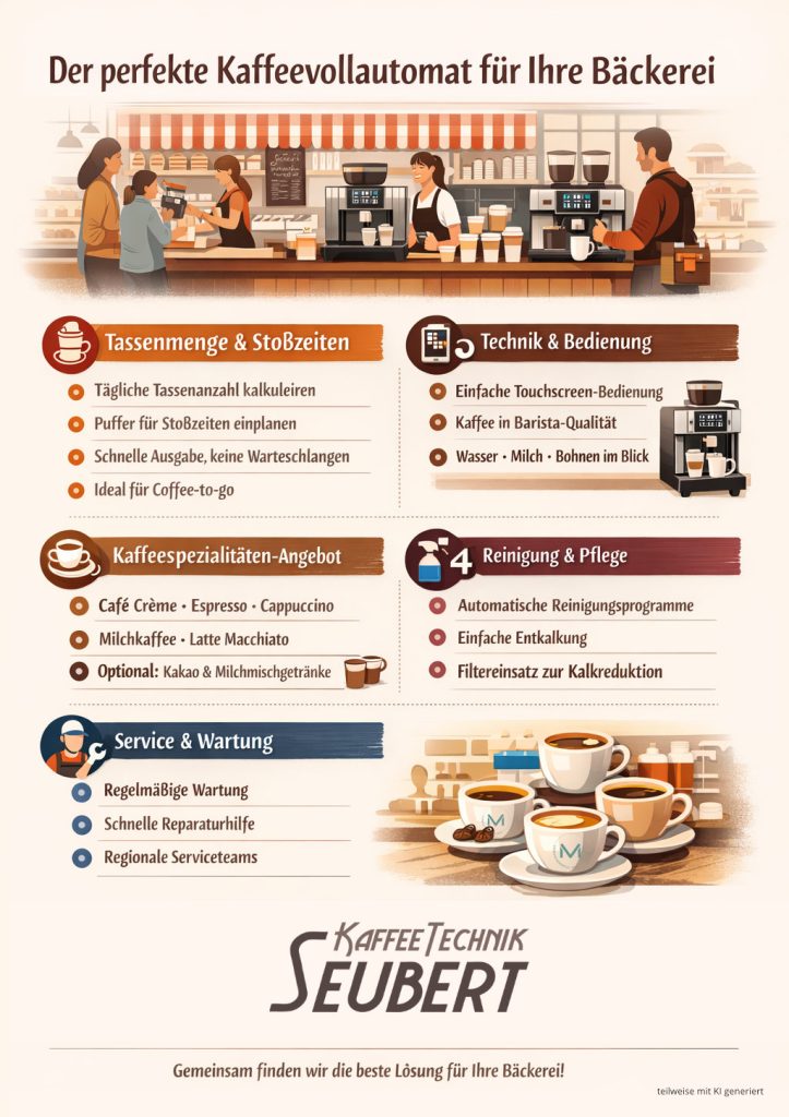Infografik: Der perfekte Kaffeevollautomat für Ihre Bäckerei