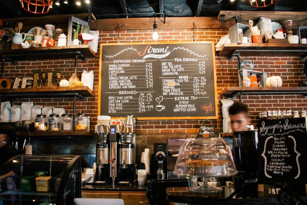 Kaffeebar mit Barista